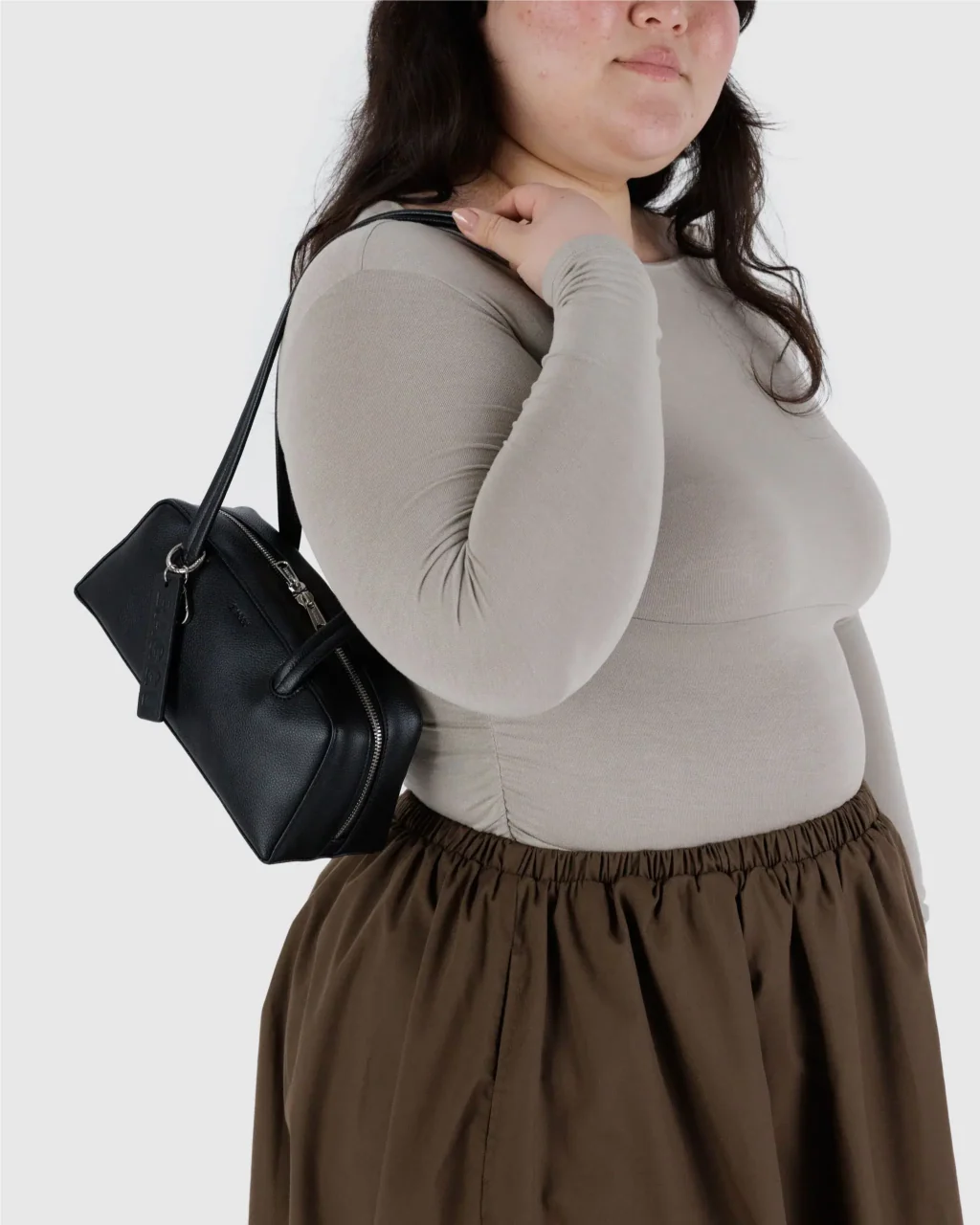 Baggu Small Recycled Leather Bowler Bag - Image 2