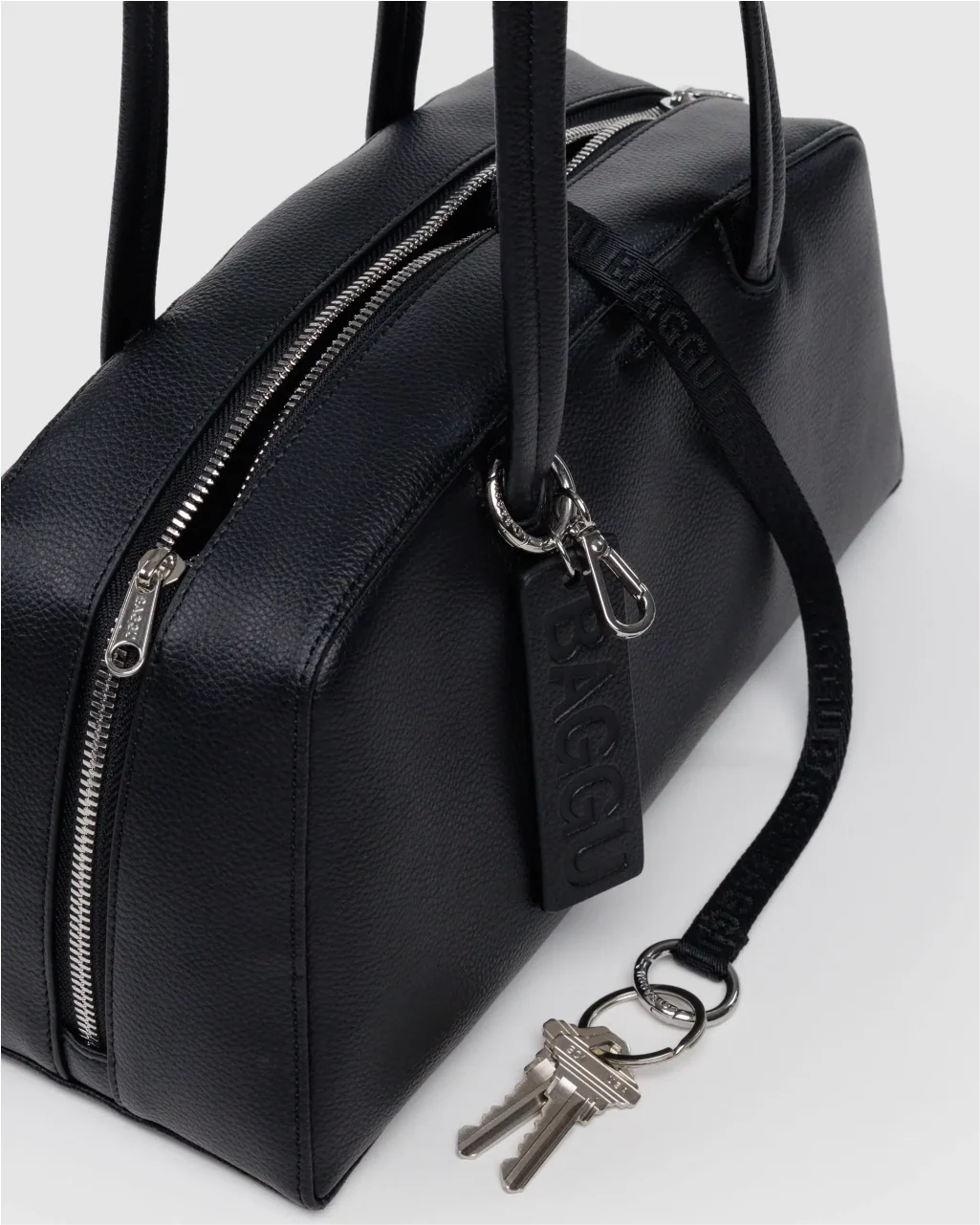 Baggu Recycled Leather Bowler Bag - Image 4