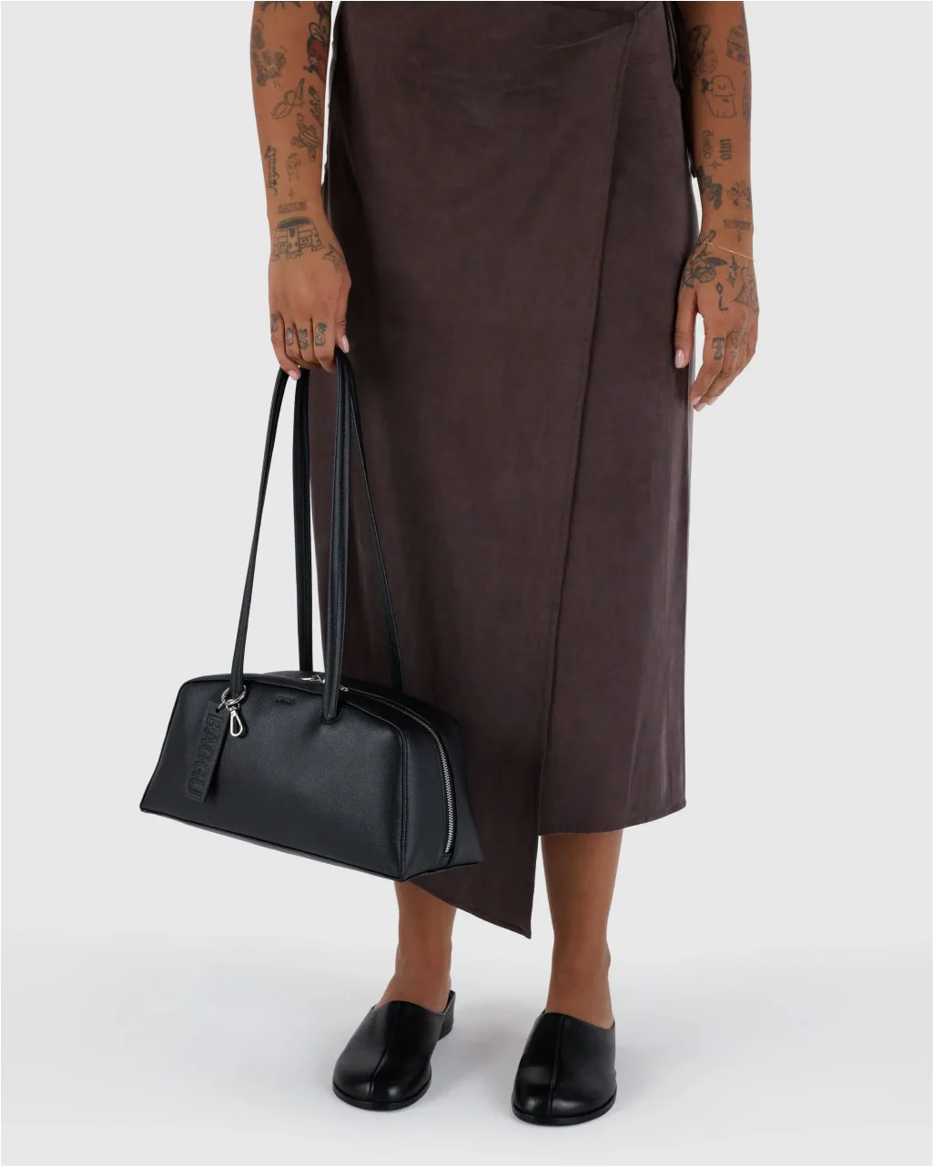 Baggu Recycled Leather Bowler Bag - Image 5