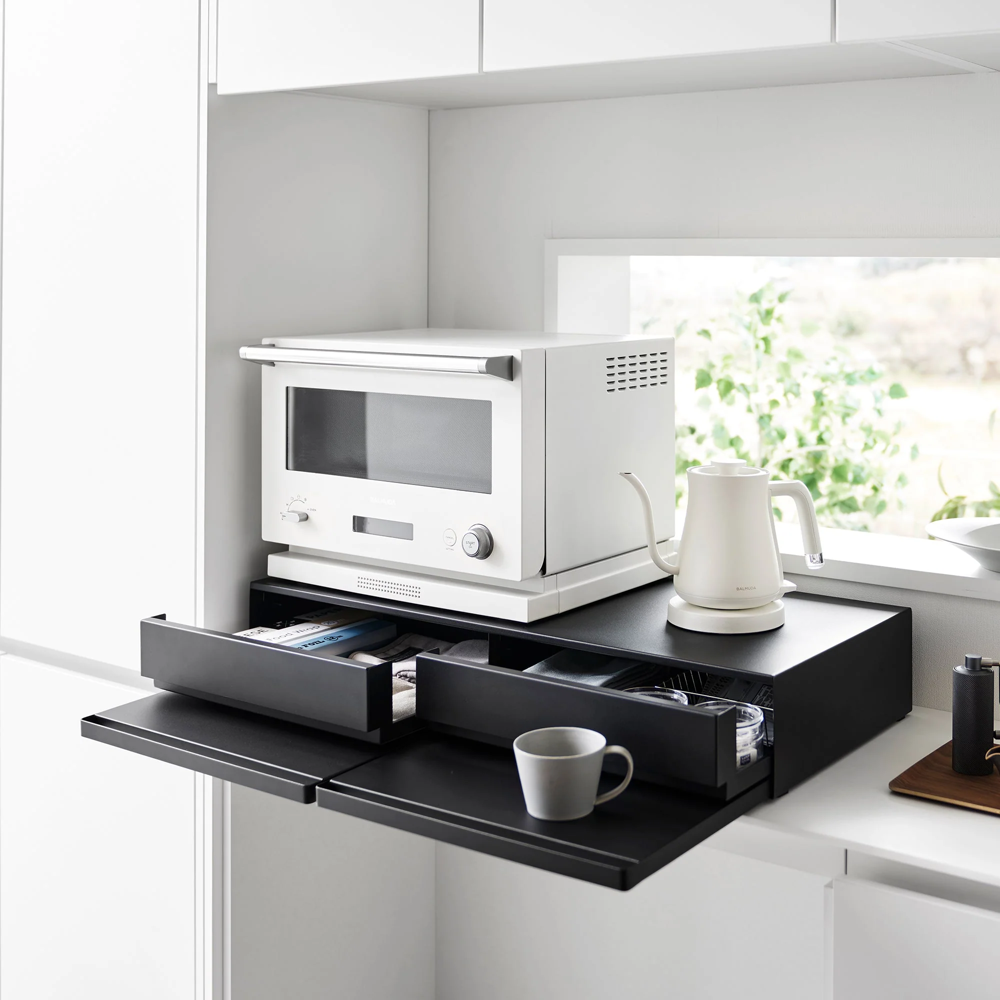 Yamazaki Home Wide Countertop Drawer with Pull-Out Shelf - Image 12