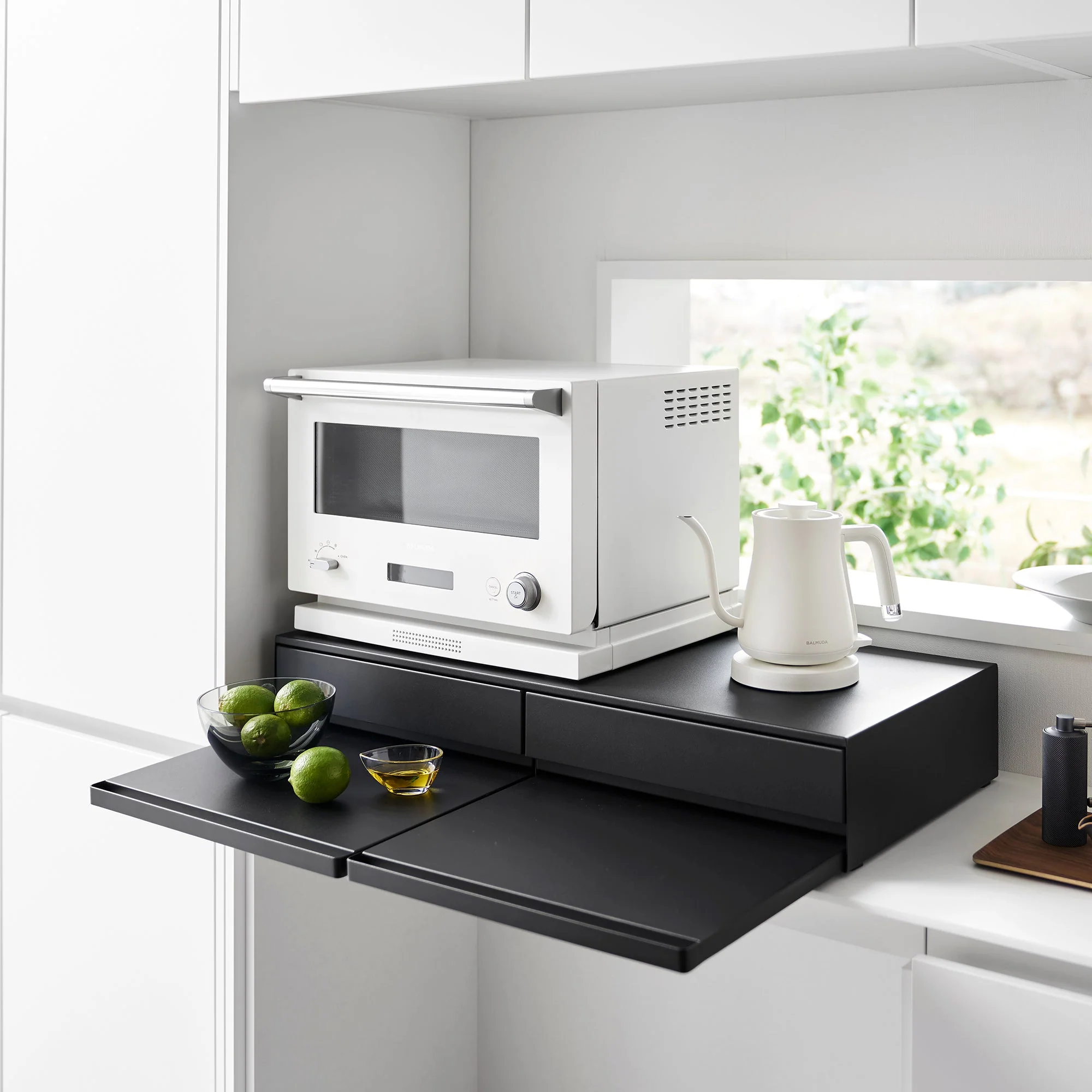 Yamazaki Home Wide Countertop Drawer with Pull-Out Shelf - Image 14