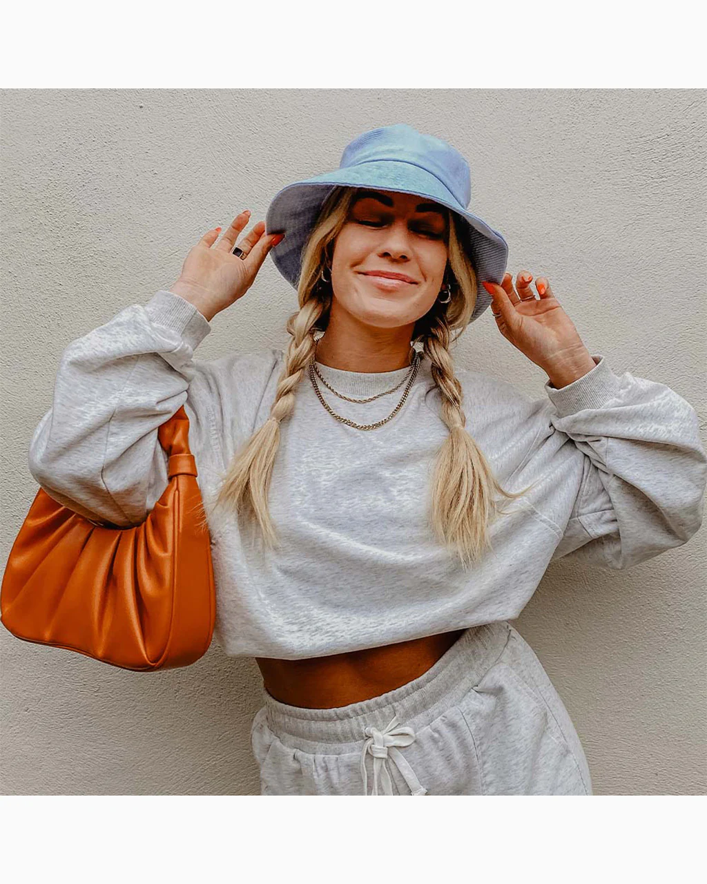 Katydid Corded Bucket Hat - Light Blue - Image 2