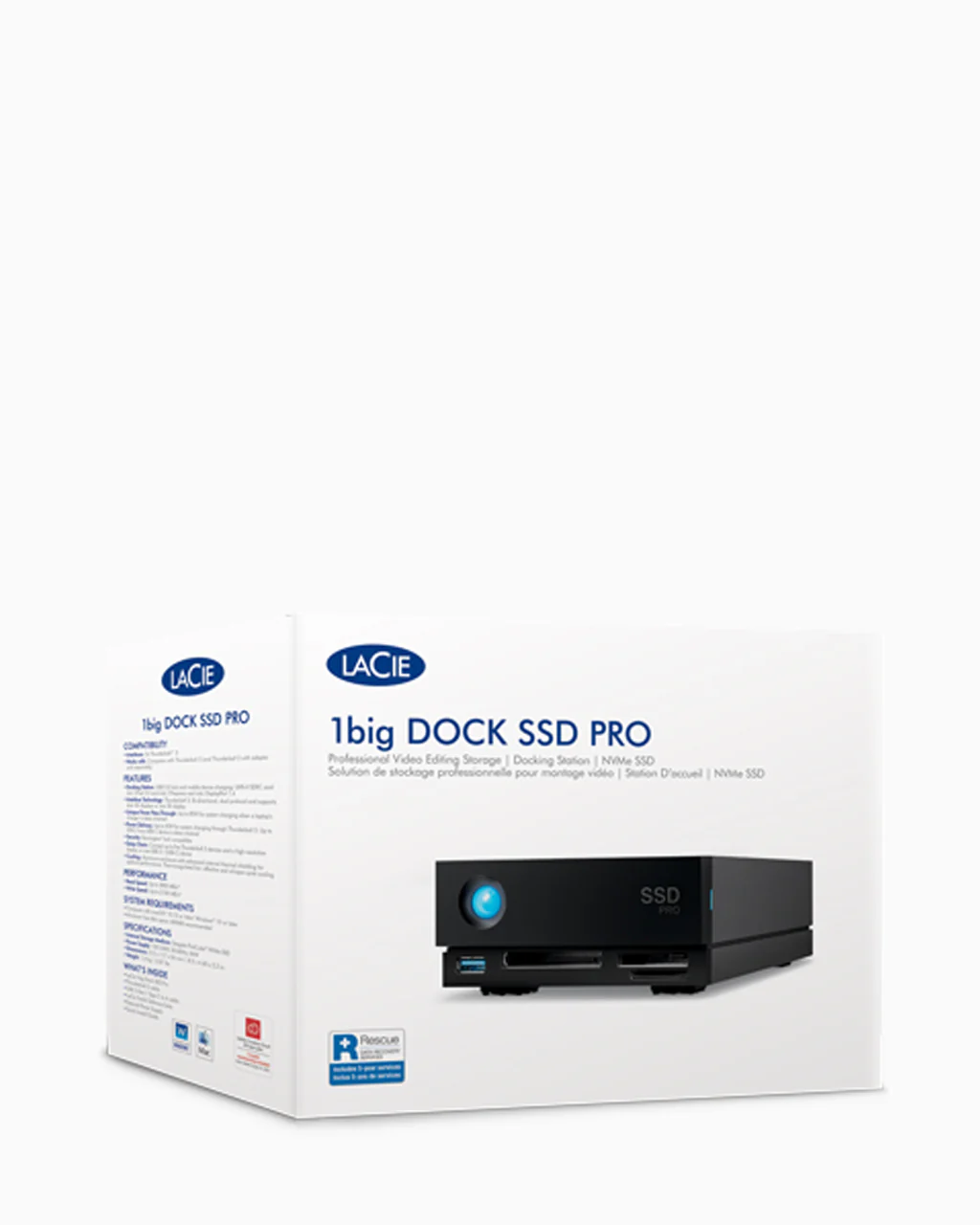 LaCie 1big Dock Thunderbolt 3 SSD Pro w/Rescue - 2TB (STHW2000800) - Image 4