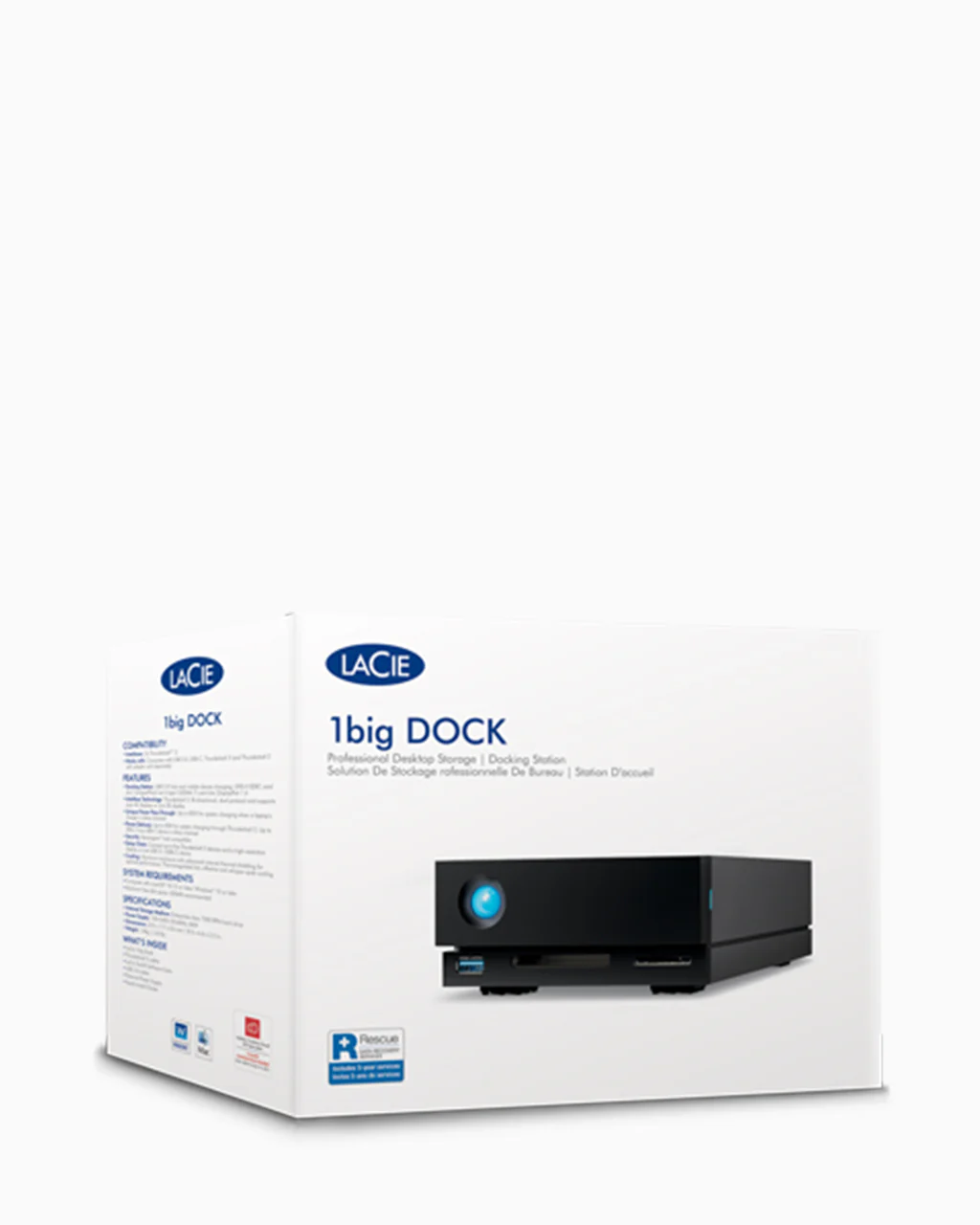 LaCie 1big Dock Thunderbolt 3 w/ Rescue - 16TB (STHS16000800) - Image 4