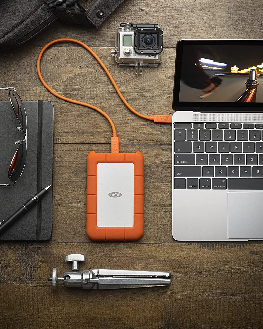 LaCie Rugged Secure 2TB External Hard Drive Portable HDD - USB-C to USB 3.0 (STFR2000403) - Image 2