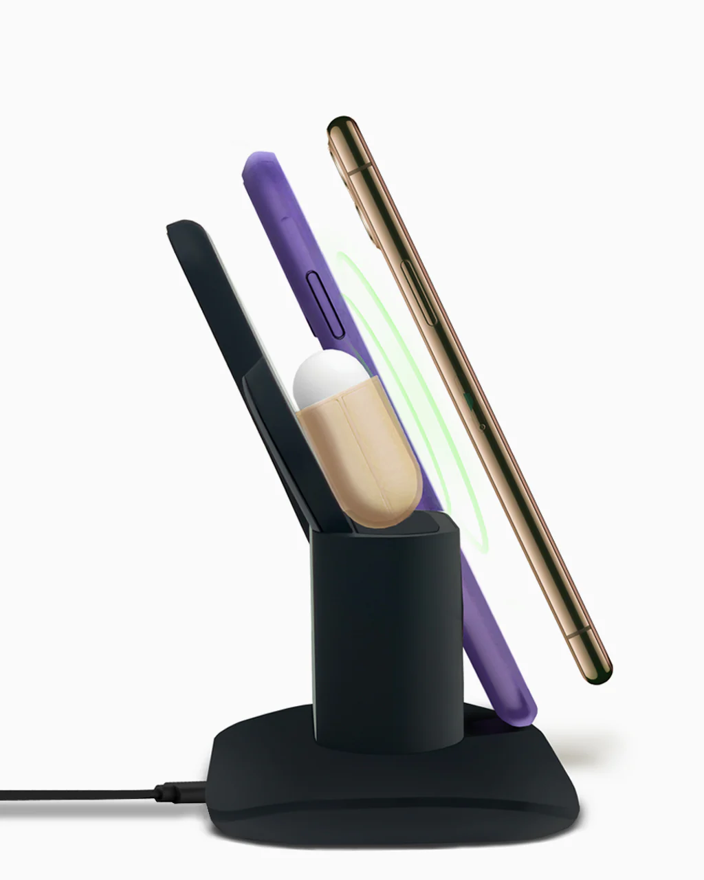 OCOMMO 3in1 Wireless Charger With Watch Charger Insert - Image 3