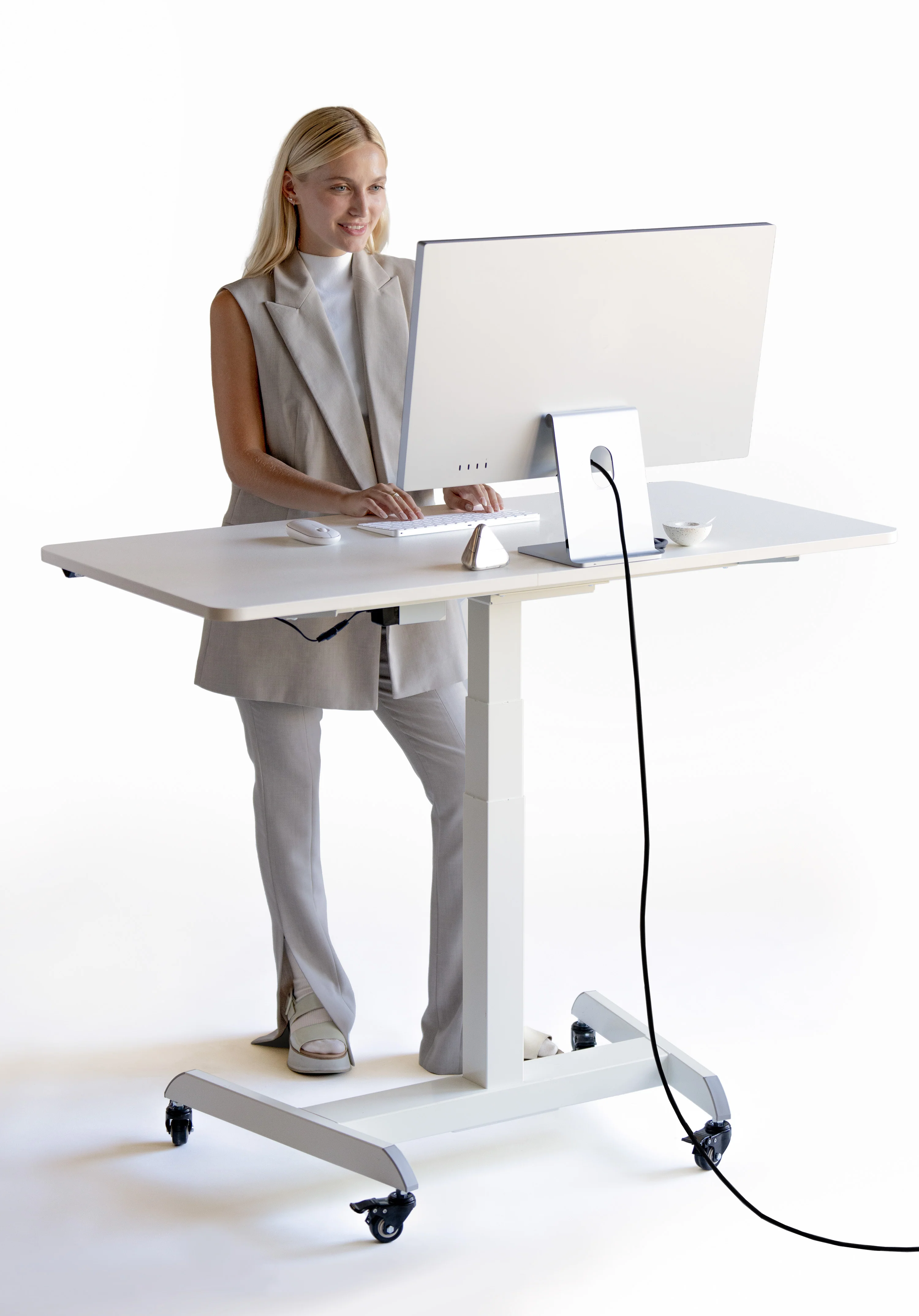OCOMMO Mobile Auto Rise Desk - Image 5