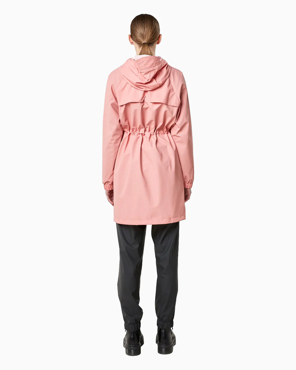 RAINS Long W Jacket - Coral - Image 3
