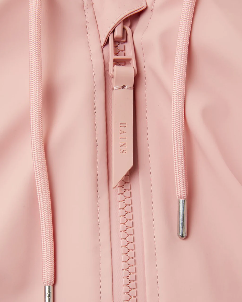 RAINS Long W Jacket - Coral - Image 5