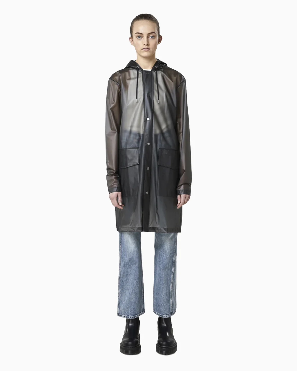 RAINS Transparent Hooded Coat - XXS/XS - Image 2