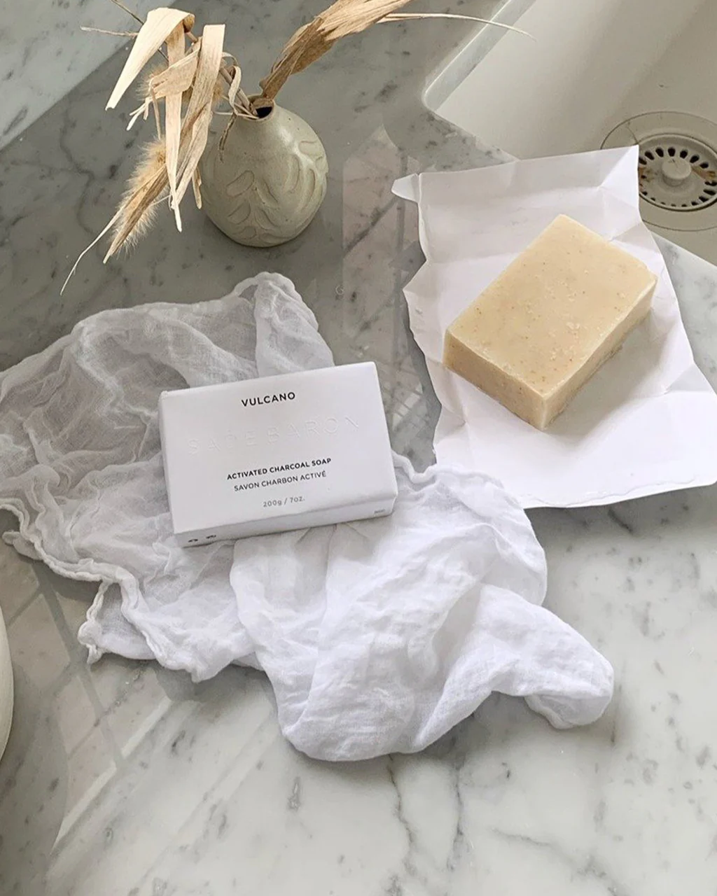 Sade Baron Activated Charcoal Bar Soap - Vulcano - Image 3