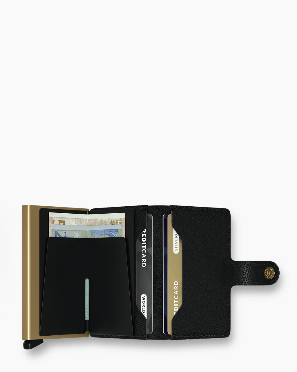 Secrid Mini Wallet Crisple Black and Gold - Image 2