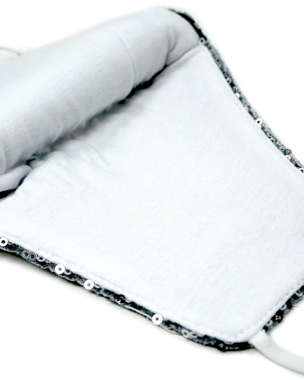 Sequin Fabric Double Layer Reusable Face Cover - Image 3