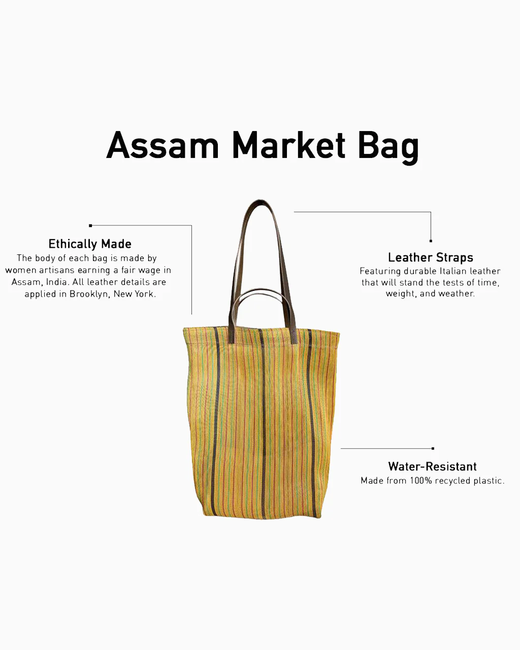 Spencer Devine Assam Market Bag Large - Made with 100% Recycled Plastic - Image 6