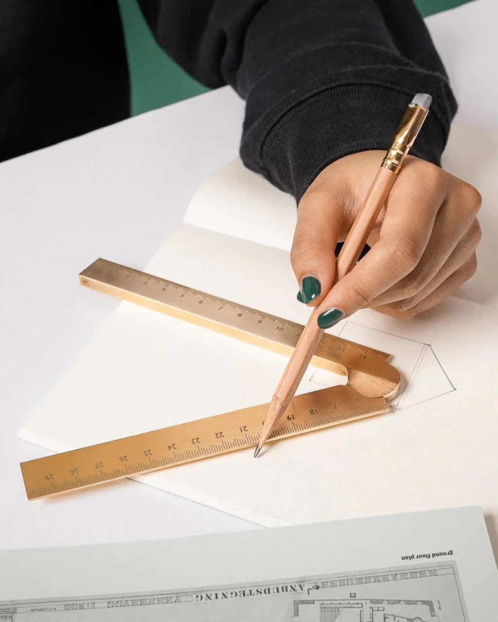 Makers Cabinet Stria - Solid Brass Folding Ruler - Image 6