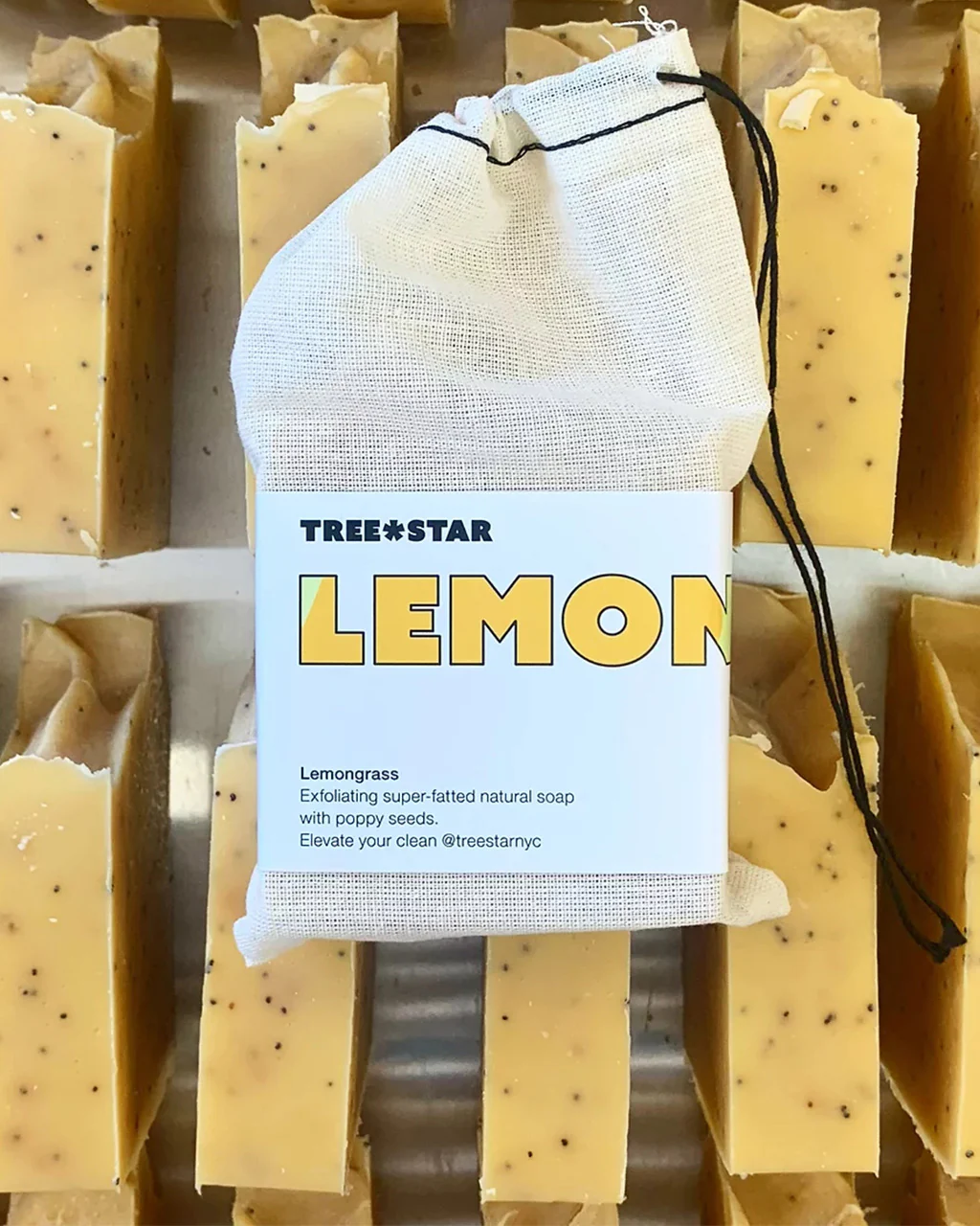 Treestar Lemongrass + Poppy Seeds - Exfoliating Soap - Image 3