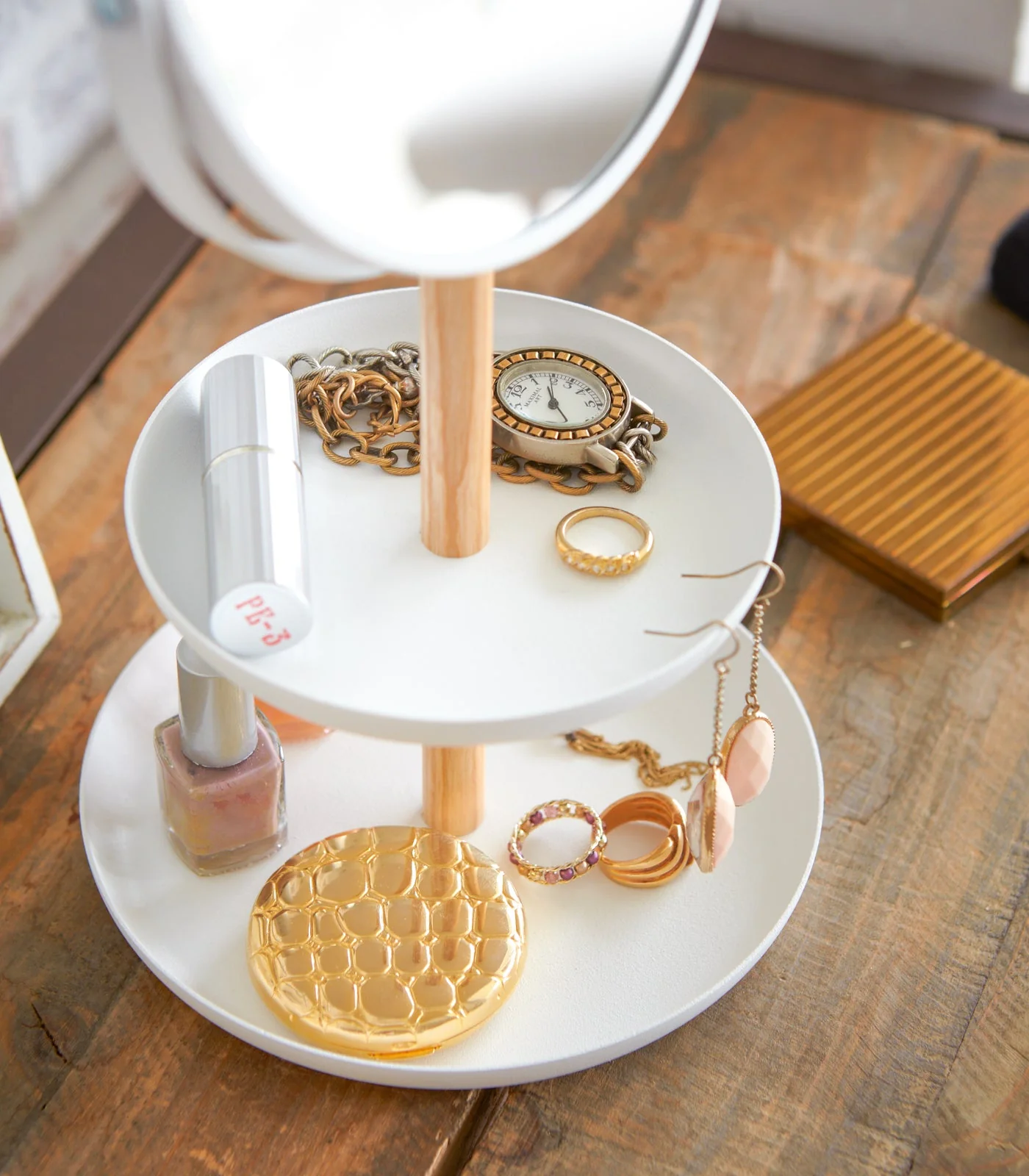 Yamazaki Home Two-Tier Jewelry Tray With Mirror - Image 5